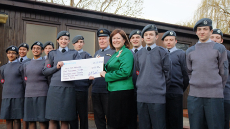 Lord Lieutenant of Bedfordshire with the cadets